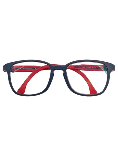 LOOK Kinder Brille Modell 5335 Blau Rot Kunststoff 50-17-130 Made in Italy