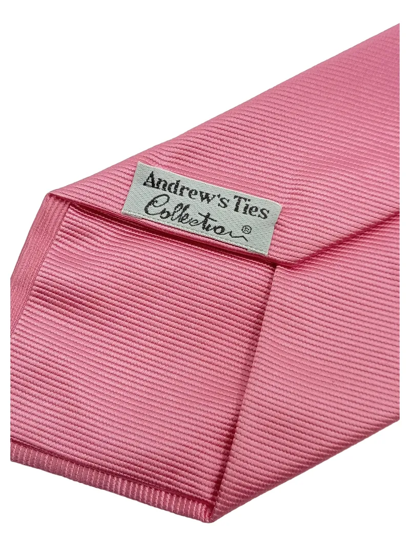 Andrew's Ties Herren Krawatte Rosa Seide Klassisch Business Hochzeit 142cm 2