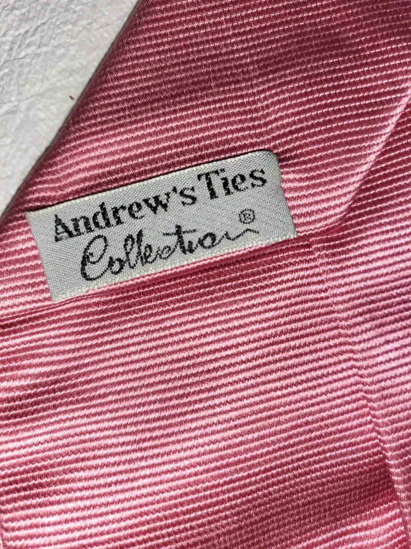 Andrew's Ties Herren Krawatte Rosa Seide Klassisch Business Hochzeit 142cm 5
