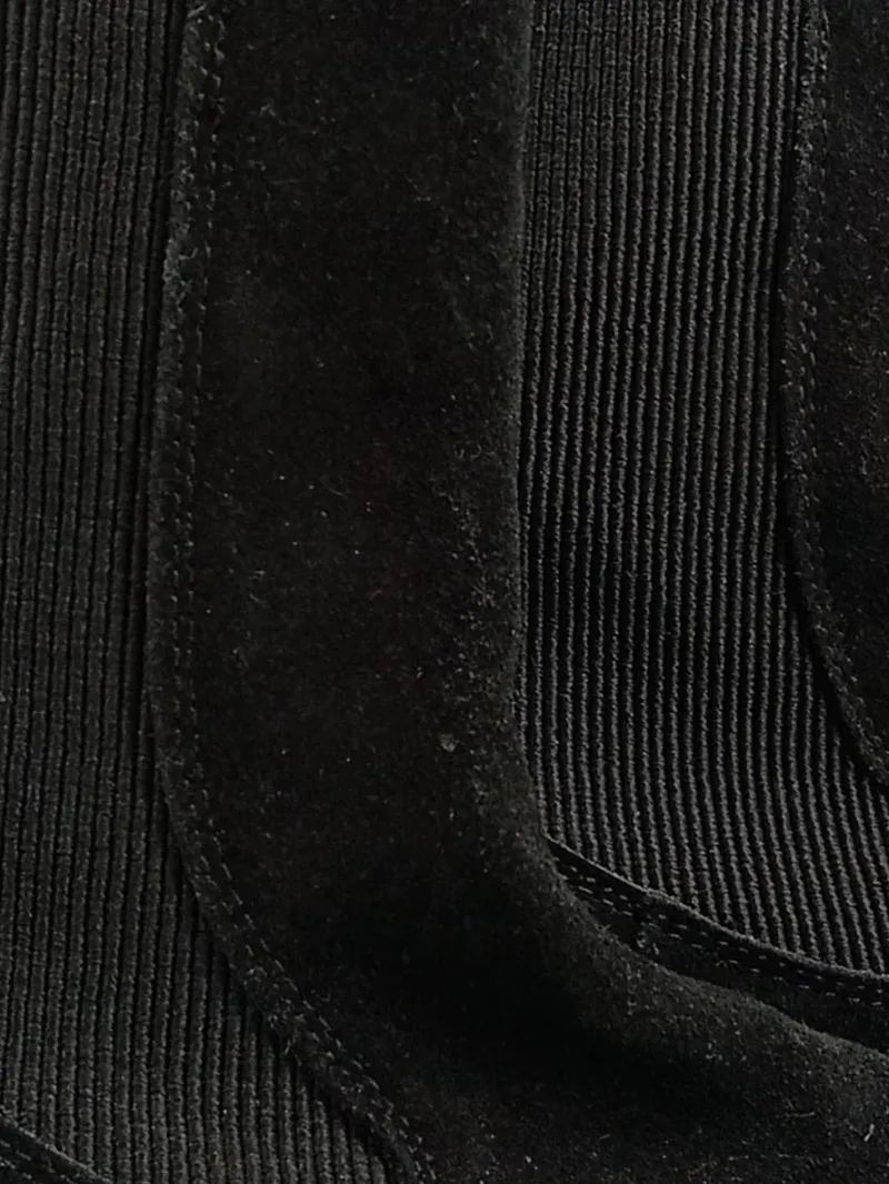 Bianco Damen Chelsea Stiefelette Wildleder Schwarz Größe 38 Plateau 4
