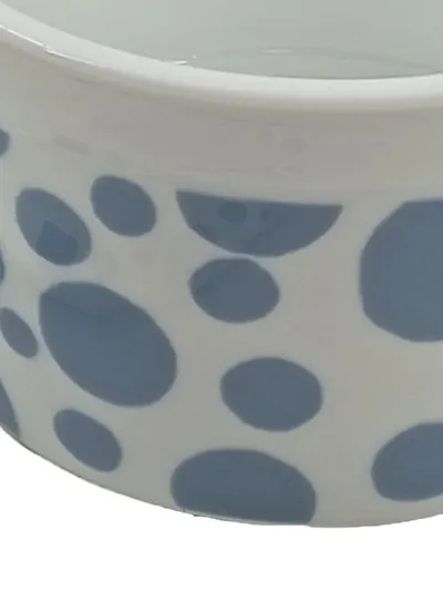 Thomas Rosenthal Group Porzellan Schüssel mit Löffel Blau Weiß Punkte