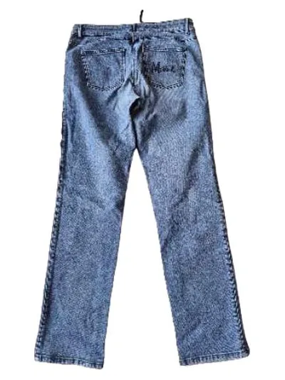 MADELEINE Damen Jeans Straight Leg Gr. 40 Hellblau 98% Baumwolle Denim