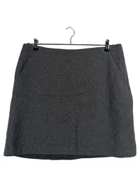Marc O'Polo Damen A-Linienrock Gr. 42 Grau Wolle Italian Fabric 1