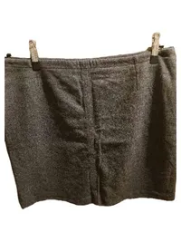 Marc O'Polo Damen A-Linienrock Gr. 42 Grau Wolle Italian Fabric 3