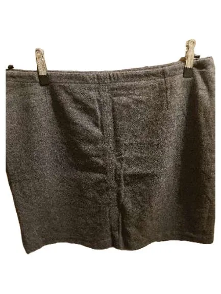 Marc O'Polo Damen A-Linienrock Gr. 42 Grau Wolle Italian Fabric 3
