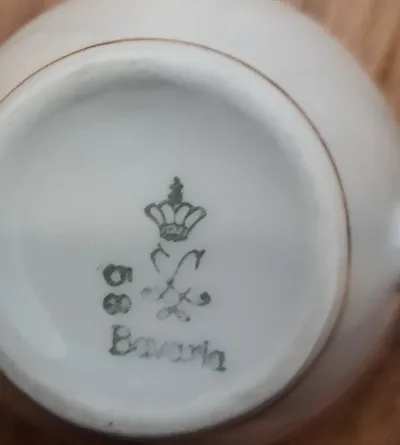 Bavaria Milchkännchen Porzellan Weiß Goldrand Klassisch Vintage