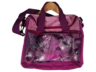 Pegasus Kinder Sporttasche Einhorn Lila Pink Mädchen 34x24cm