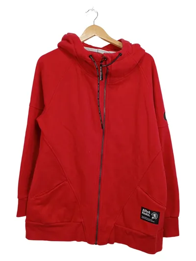 Alife & Kickin Damen Kapuzenjacke Sweatjacke Hoodie Rot Gr. M