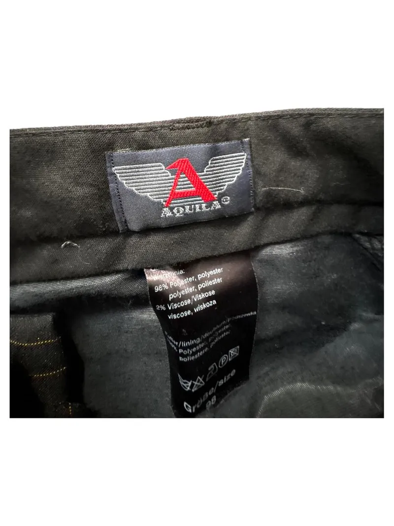 Aquila Herren Anzug Nadelstreifen Schwarz Gr. 98 Business Sakko Hose 3