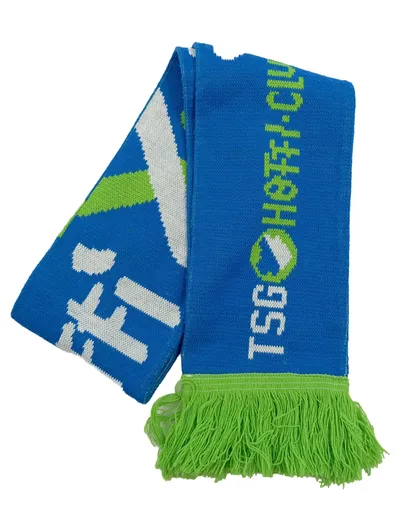 TSG Hoffi-Club Fanschal Schal Blau Grün Weiß 124 cm Fransen