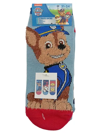 PAW Patrol 3er Pack Kindersocken Gr. 31-34 Blau Chase Kinder