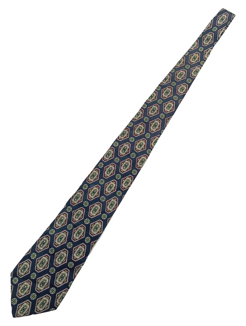 Atwardson Herren Krawatte Seide Blau Geometrisch Klassisch Business 138cm 1