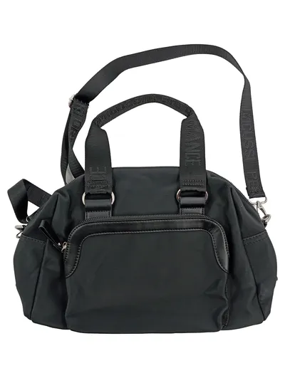 Schwarze Sporttasche Performance Nylon Umhängetasche Handtasche 32x22cm