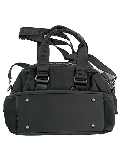 Schwarze Sporttasche Performance Nylon Umhängetasche Handtasche 32x22cm