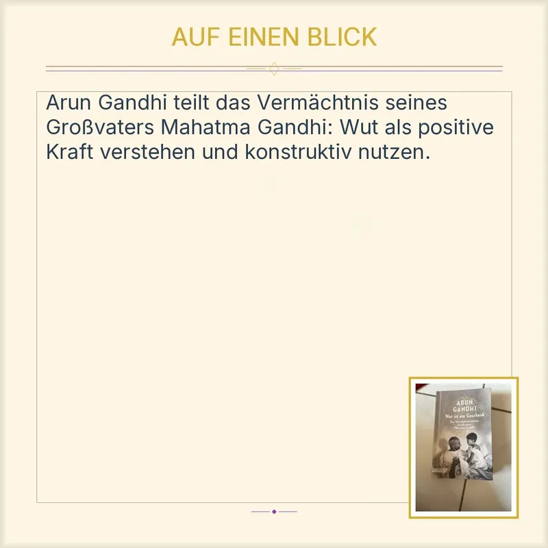 Wut ist ein Geschenk - Arun Gandhi - Vermächtnis Mahatma Gandhi - DuMont Buch 2