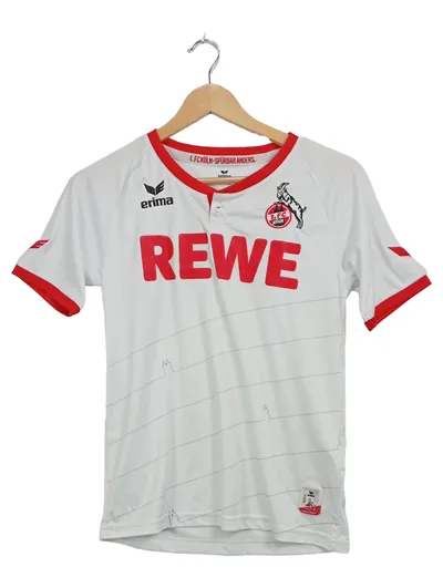 1. FC Köln Trikot Erima REWE Kinder Gr. 164 Weiß Rot Heimtrikot