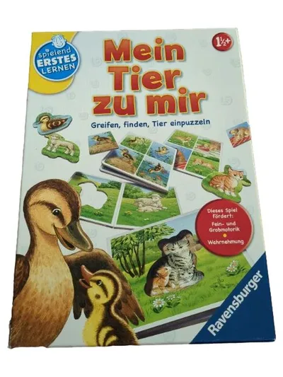 Ravensburger Mein Tier zu mir Steckpuzzle ab 1, 5 Jahren Feinmotorik