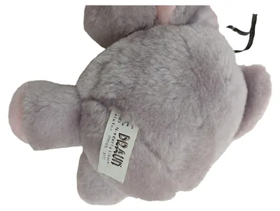 Braun Plüschtier Elefant Rosa Kuscheltier Vintage Nostalgisch 11cm