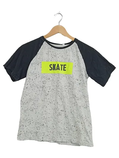 Download Kinder T-Shirt SKATE Aufdruck Gr. 158/164 Weiß Streetwear