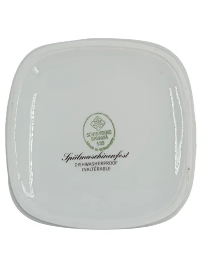 Schirnding Bavaria Porzellan Kaffeekanne Retro Weiß Rosa Streifen 1,5L