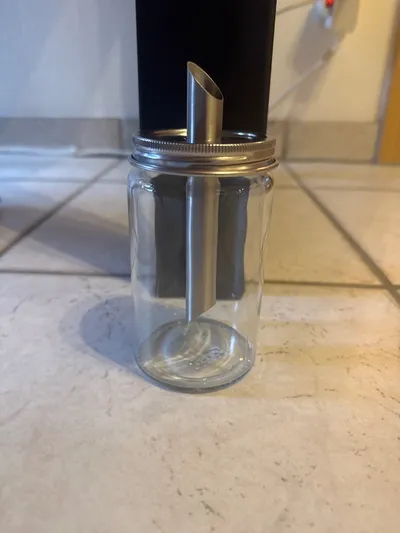 IKEA Zuckerstreuer Glasflasche mit Ausgießer Transparent Modern 15cm