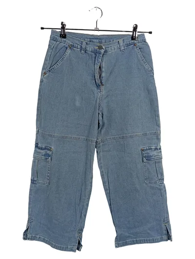 Alive Kinder Cargo Jeans Shorts Capri Hose Blau Gr. 164 Baumwolle