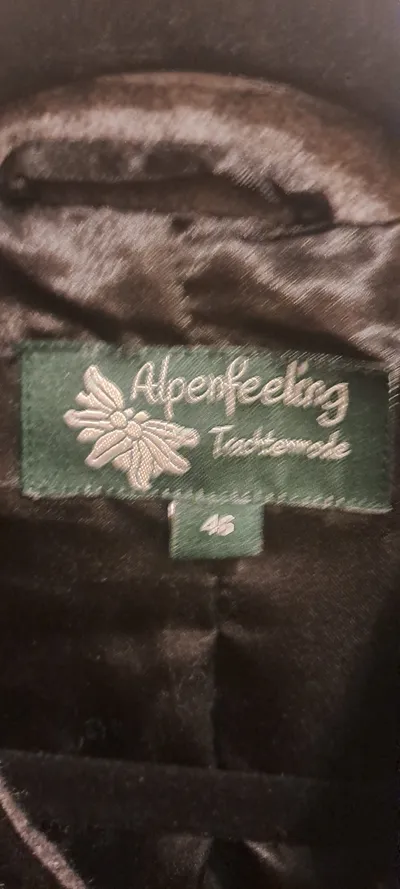 Alpenfeeling Trachtenweste Herren Gr. 46 Grau Wolle Trachtenmode