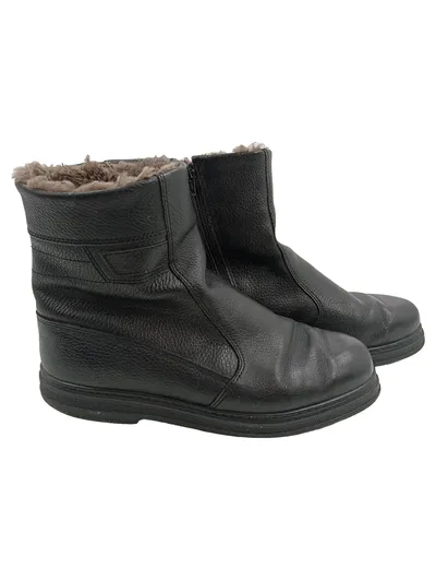 JOMOS Herren Winterstiefel Leder Gr. 42 Schwarz Warm Gefüttert Made in Germany