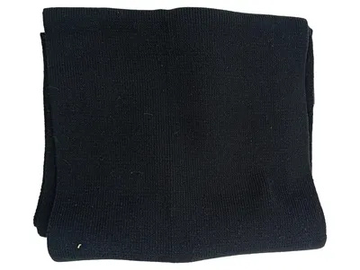 QS by s.Oliver Schal Herren Schwarz Rippstrick 184cm Baumwolle Basic