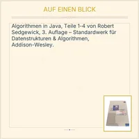 Algorithmen in Java Teil 1-4 Robert Sedgewick 3.Auflage Addison-Wesley 2