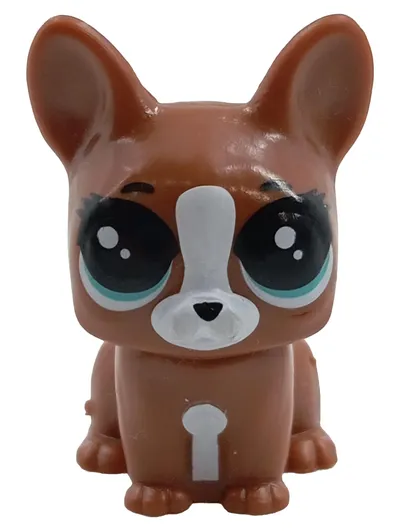 Hasbro Littlest Pet Shop Hund Spielfigur braun LPS Figur