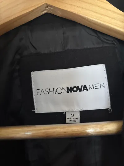 Fashion Nova Men Klassischer Mantel Herren Gr. S Schwarz Übergangsmantel
