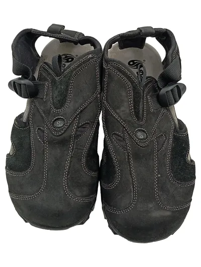 Dockers by Gerli Outdoorsandalen Herren Gr. 42 Schwarz Wildleder Sandalen