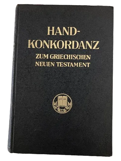 Deutsche Bibelgesellschaft Handkonkordanz Griechisches NT Schmoller Hardcover