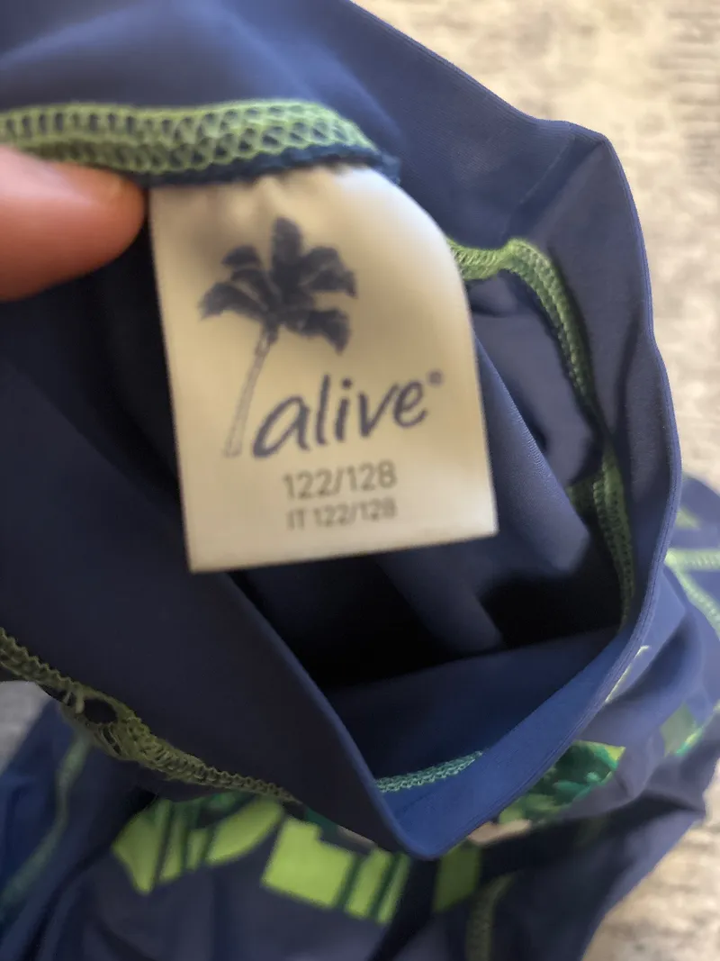 Alive UV Schutzshirt Rashguard Kinder Gr. 128 Blau Schriftzug Sport 4