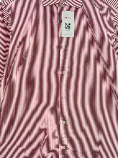 T.M.Lewin Business Hemd Herren Rot Gestreift Langarm Baumwolle Gr. 36 S