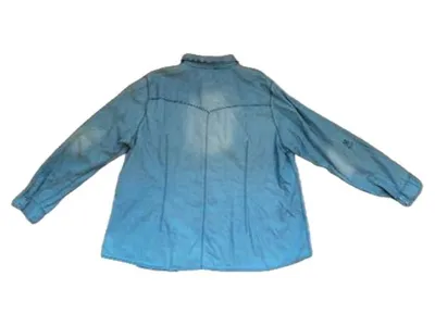B2 by Via Appia Herren Jeanshemd Gr. 46 Hellblau Langarm Western
