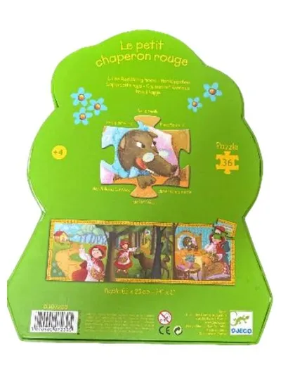 Djeco Puzzle Rotkäppchen 36 Teile Kinder ab 4 Jahren Silhouette