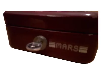 Mars Geldkassette Klassisch Rot Metall Uni 15cm