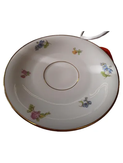 Heinrich Porzellan Unterteller Klassisch Blumenmuster Weiß 15 cm