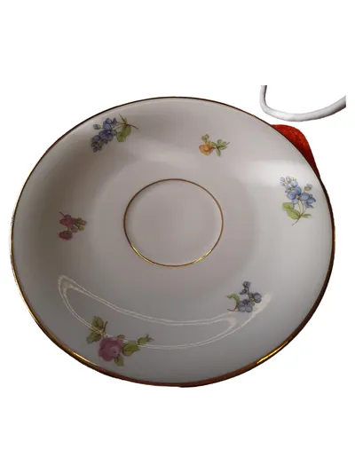 Heinrich Porzellan Unterteller Klassisch Blumenmuster Weiß 15 cm