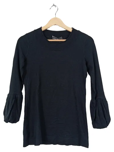 Marc Cain Damen Pullover Gr. M Schwarz Trompetenärmel Elegant Viskose