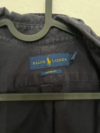 Ralph Lauren Hemd Herren M Custom Fit Langarm Blau Baumwolle Business 2