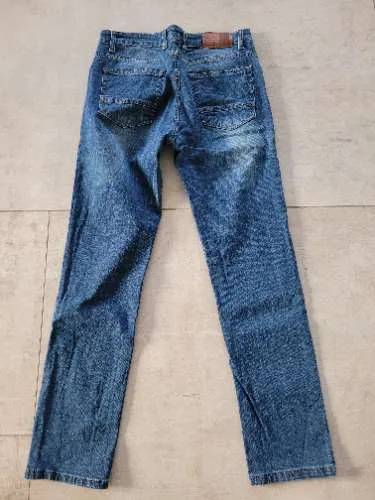 DIANDOR Herren Jeans Regular Fit Baumwolle Blau W34 L33 Alltag