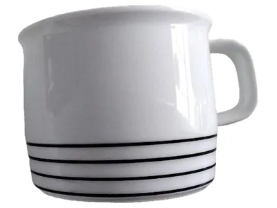 Thomas Germany Porzellan Tasse weiß mit schwarzen Streifen minimalistisch