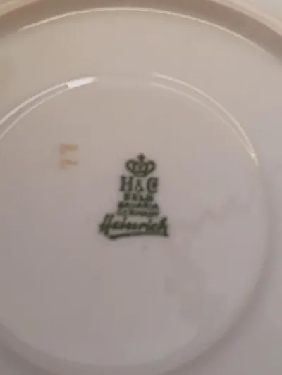 Heinrich Porzellan Unterteller Klassisch Blumenmuster Weiß 15 cm Bavaria
