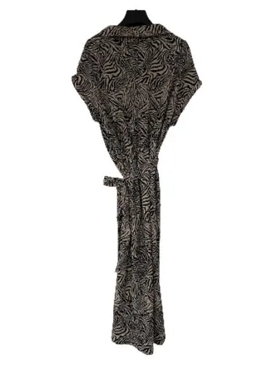 Costes Damen Blusenkleid Zebra Animal Print Beige Schwarz Gr. S