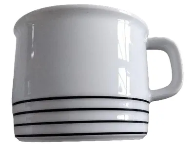 Thomas Germany Tasse Porzellan weiß schwarze Streifen 300ml spülmaschinenfest