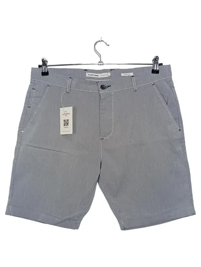 Clayton Stretch Chino Shorts Herren Grau Gestreift Gr. W32/48/M