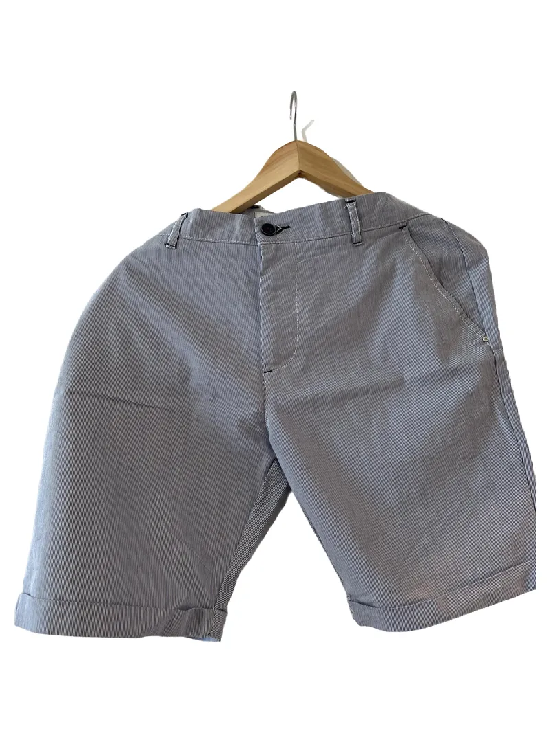 Clayton Stretch Chino Shorts Herren Grau Gestreift Gr. W32/48/M 2
